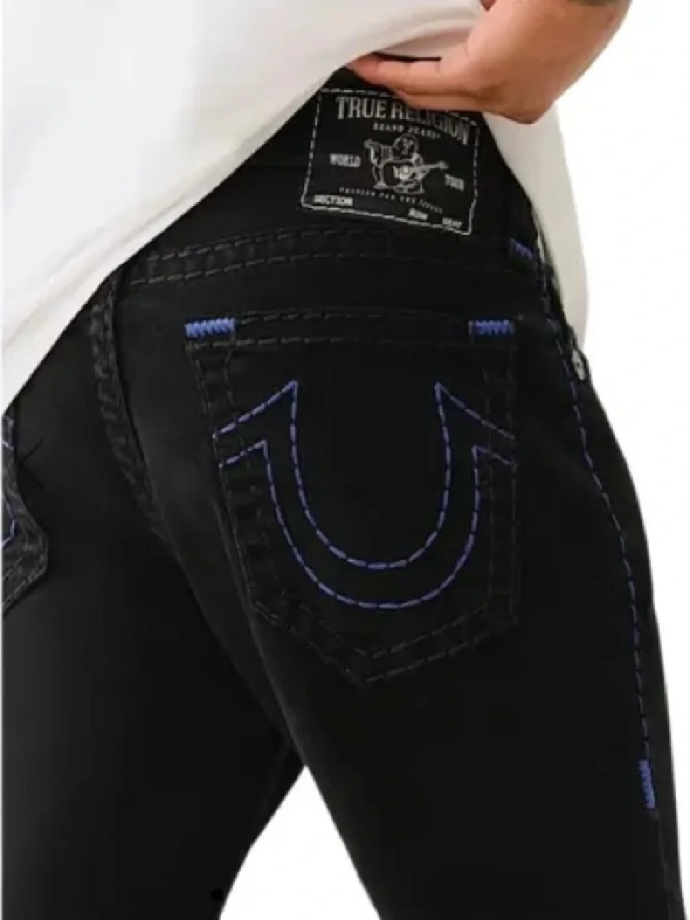 TRUE RELIGION🔹Blue Stitching ‘Rocco’ Relaxed Skinny